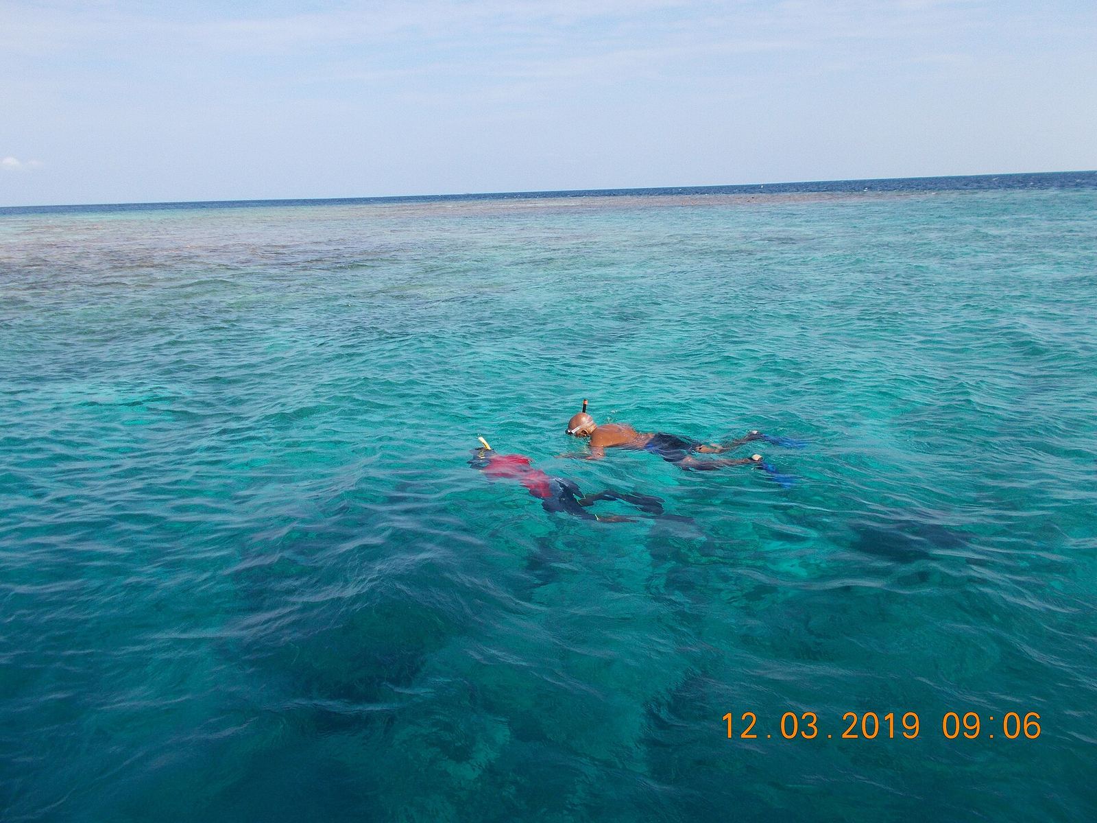 Snorkelling in clear turquoise water